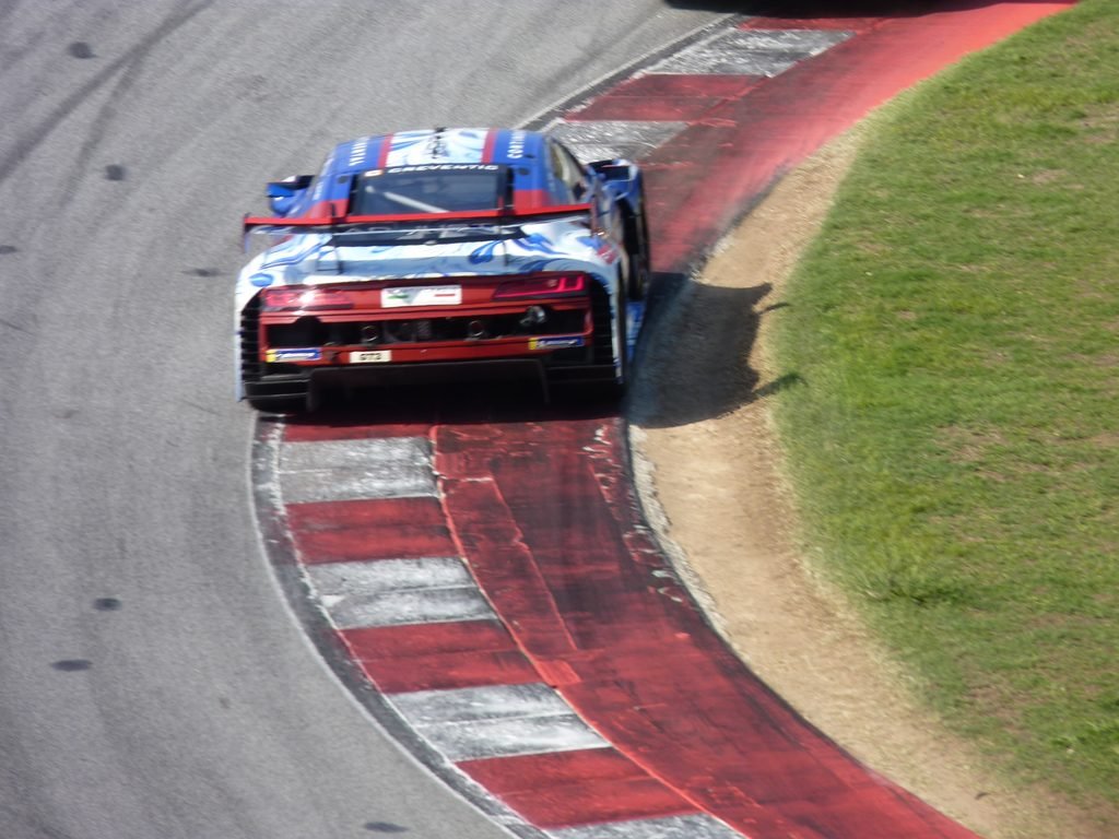 Audi taking T1 at Circuit de Barcelona Catalunya, during the 24H BARCELONA of the 24H SERIES
